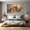 The Castle Decor Greek Art Wall Painting Wooden Framed Digital Painting 27x48 Inch (Style 2)