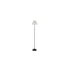 Belle Off White Fabric Floor Lamp with Black Iron Base