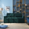 Camden 3 Seater Pull Out Sofa cum Bed In Malibu Blue Colour