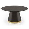 Odin Round Solid Wood Coffee Table In Mocha Walnut Finish