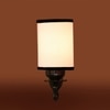 Devansh Metal Electric Wall Light in Antique Gold Colour with White & Black Shade Count of 1 Light