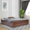 Maverick Engineered Wood Mid Bed Without Head Board in Columbian Walnut Finish