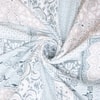 Cream Floral Cotton 400 Tc Flat Queen Size Bedsheet With 2 Pillow Covers