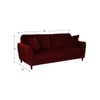 Angle Fabric Sofa (Maroon)