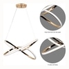 Danieli Rose Gold 3 Colour Led Chandelier Ceiling Light