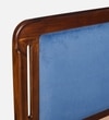 Lotus Solid Wood Queen  Size Upholstered Bed With Box Storage (Provincial Teak Finish)