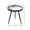 Oceara Solid Wood Side Table in Ocean Blue Finish