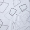 White And Grey  Geometric Cotton  400 Tc  Flat  Single Bed Size Bedsheet With 2 Pillow Covers