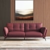 Vetra 3 Seater Leather Sofa In Wine Colour