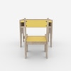 Topolino Toddler Activity Table & Chair in Oak and Yellow