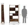 Alberto Solid Wood Bookshelf in Teak Finish