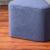 Triad Blue Boucle Pouf Ottoman Set Of 2
