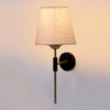 Devansh Metal Electric Wall Light in Black Colour with White Shade Count of 1 Light