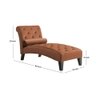 Knup Velvet Chaise Launger in Brown Colour