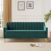 Fame Velvet 3 Seater Sofa in T Blue Colour