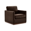 Bobby PU Leather Lounge Chair- Dark Brown