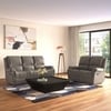 Lebowski Fabric Two Seater Recliner in Carbon Grey Colour