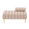 Doe Buck Luxury Boucle Accent Lounge Chair in Beige Colour with Gold Metal Legs