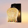 Devansh Solid Wood Electric Wall Light in Brown Colour with Multi Shade Count of 1 Light