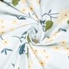 Green Floral 4 Pcs Comforter Set With Queen Size Bedsheet With 2 Pillow Covers