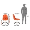 Beautiful Leatherette Dining Chair in Orange Colour