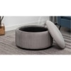 Loofy Ottoman with Strage Color in Grey