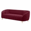Nero Velvet 3 Seater Sofa in Maroon Colour
