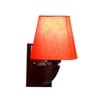 Devansh Solid Wood Electric Wall Light in Orange Colour with Orange Shade Count of 1 Light