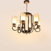 Eliante Golden Chandelier, 6 Lights, Mild Steel And Glass, Elegant Modern Ceiling Light Fixture