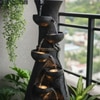 Black Fiber Glass Magnum Lamp Water Fountain