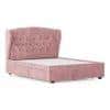 Holmebrook Engineered Wood Queen Size Drawer Storage Upholstered Bed in Desert Rose Colour