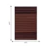 Jaipur Rugs Striped Wool 5x8 Feet Deep Ruby And Rust Dhurrie Carpet