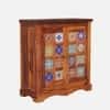 Rangrez Sheesham Wood Cabinet in Honey Oak Finish