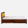 Elvara Box Storage Solid Wood Bed King Size in Provincial Teak Finish