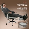 Marvel Pro Ergonomic High Back Study Chair with Legrest in Grey Colour