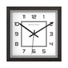Geometric Square Wooden Wall Clock with Layered Border Design