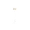 Frasier Black Cotton Shade Floor Lamp