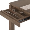 Atlas Crest Storage Solid Wood 4 Seater Dining Table In Danish Walnut Finish