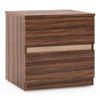 Rodrigues Bedside Table 2 Drawer Rolex Brown Colour