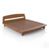 Tahiti Platform Bed Queen Amber Walnut Finish