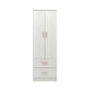 Ren 2 Door Engineered Wood Wardrobe in Silver Oak Finish