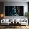 The Castle Decor Ram Mandir Wall Painting Wooden Framed 27x48 Inch (Style 1)