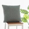 Elegant Knit Cotton Cushion Cover  Medium Grey 22X22  Inches