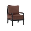 Luxe Linen Fabric Lounge Chair- Brown