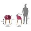 Meryl Lounge Chair Colour - Raspberry