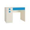 Kristina Kids Study Desk with Shuttered Cabinet and 2 Drawers in Light Wood Azure Blue Colour
