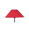 Autumn Red Fabric Floor Lamp with Black Iron Base