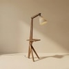 Hubert Beige Jute Floor Lamp with Beige Jute Base