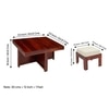 Blane Sheesham Wood Accent Coffee Table Set With 4 Stools In Honey Finish