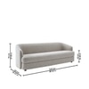 Elegantensemble Wood 3 Seater With Upholstery Non Storage Sofa In Beige Colour